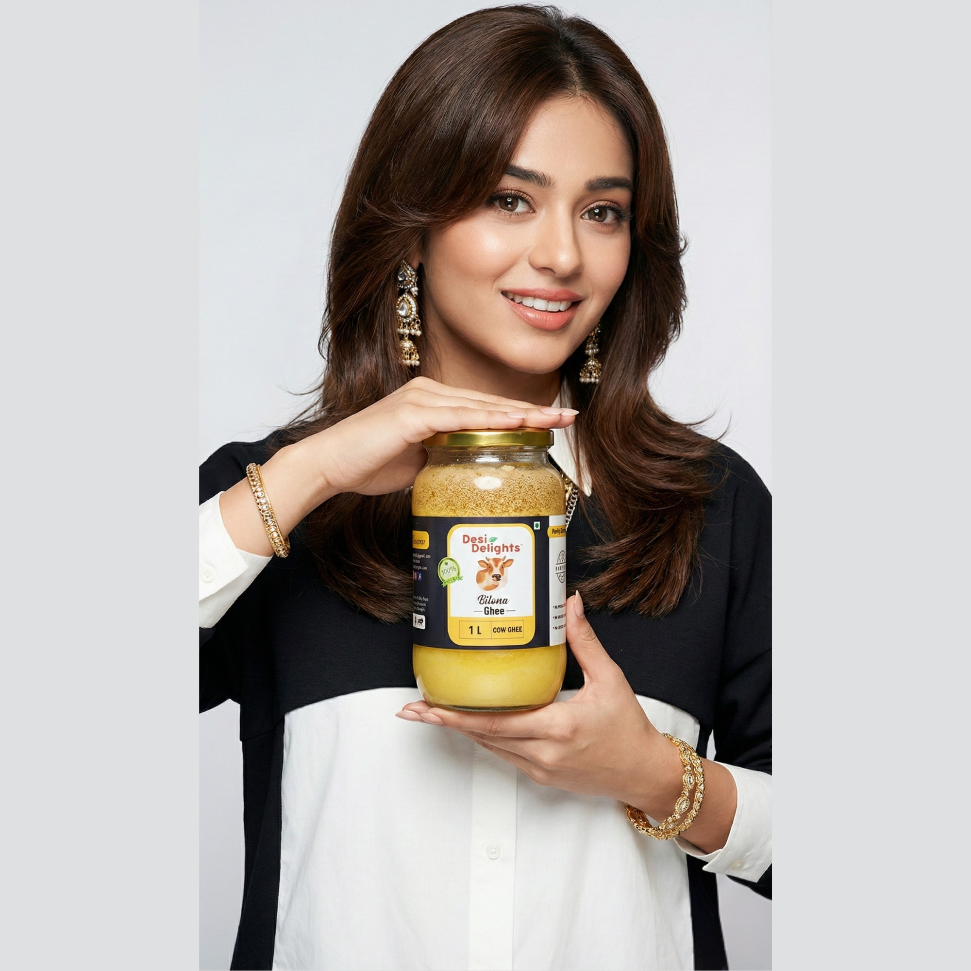 100% Pure Traditional Desi Bilona Cow Ghee - Slow Churned